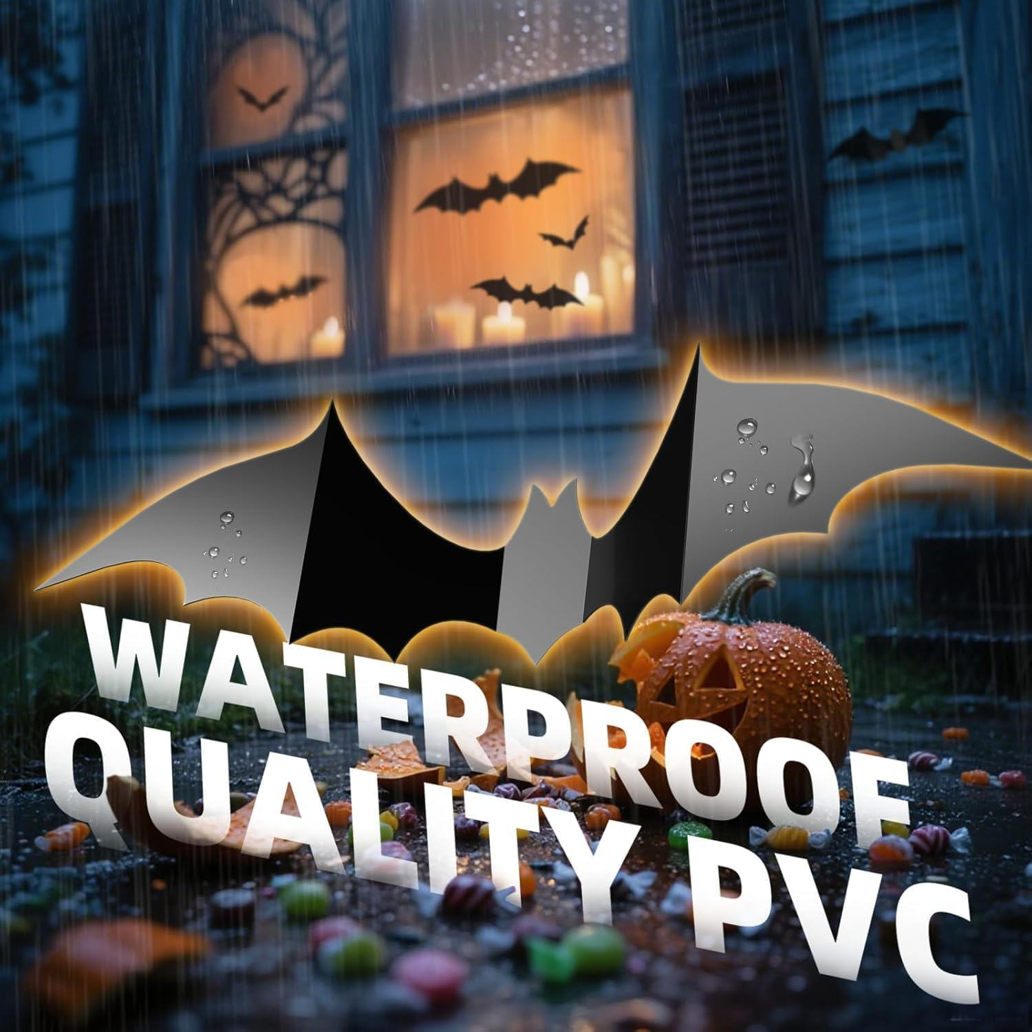 120 Pcs Bats Wall Decor Halloween Decorations, 3D Bat Stickers for Home Decor 4 Size Scary Black Spooky Bats Party Supplies image number 3