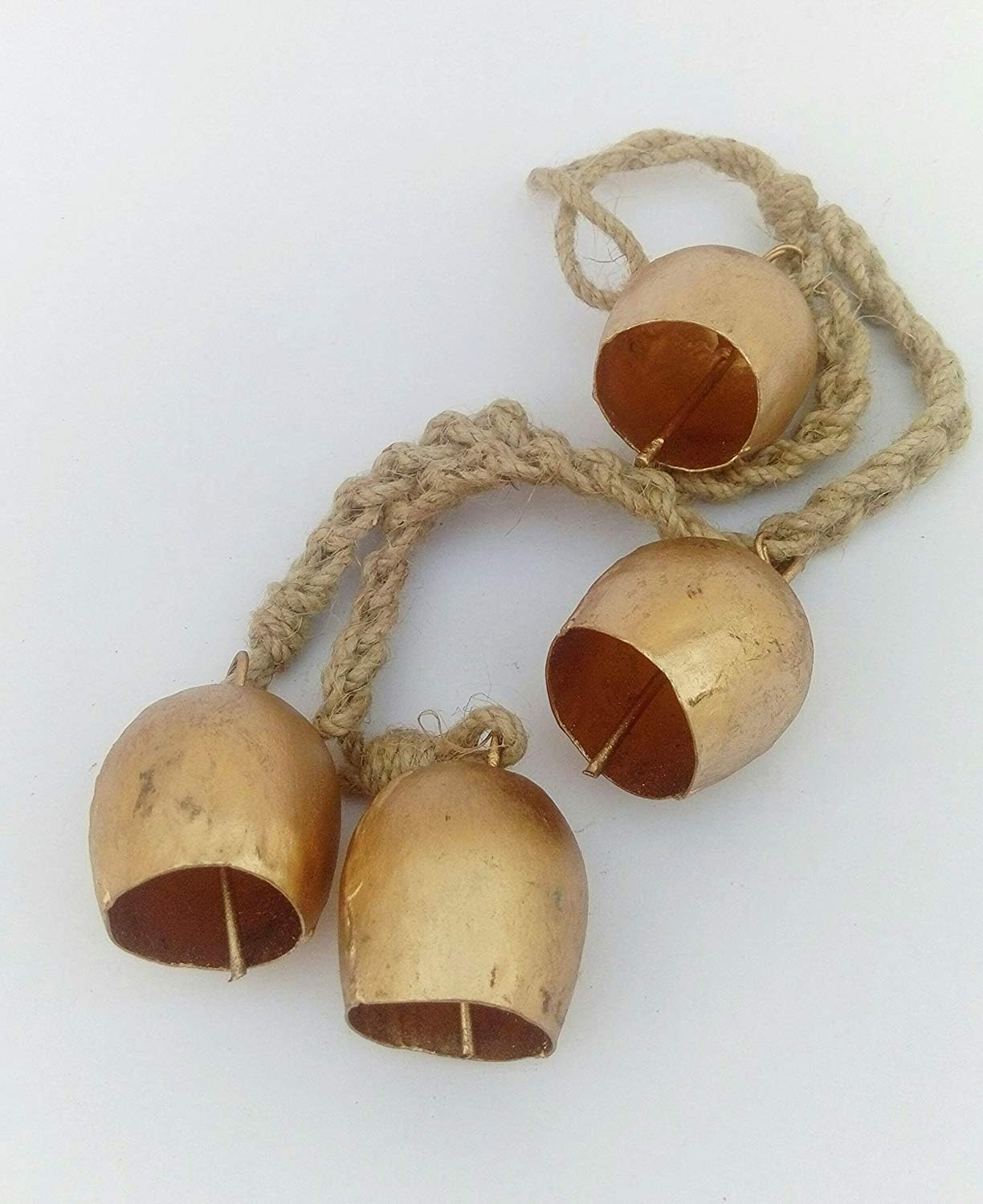 Siddhivinayak Overseas Wrought and Cast Iron Swiss Cow Bell Wind Chime (Small, Brown) image number 1