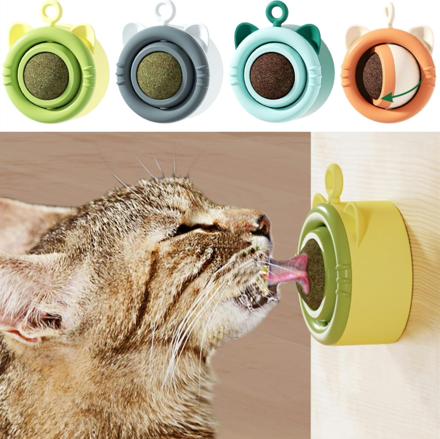 3PCS Cat Molar Scratch Toys, Self Play Extended Cat Cotton Rope Toys with Silvervine Fruit, Natural Catnip Kittens Cat Chew Toy for Teeth Cleaning, Interactive Cat Dental Stick for Cat Kitty (4 PCS) image number 3