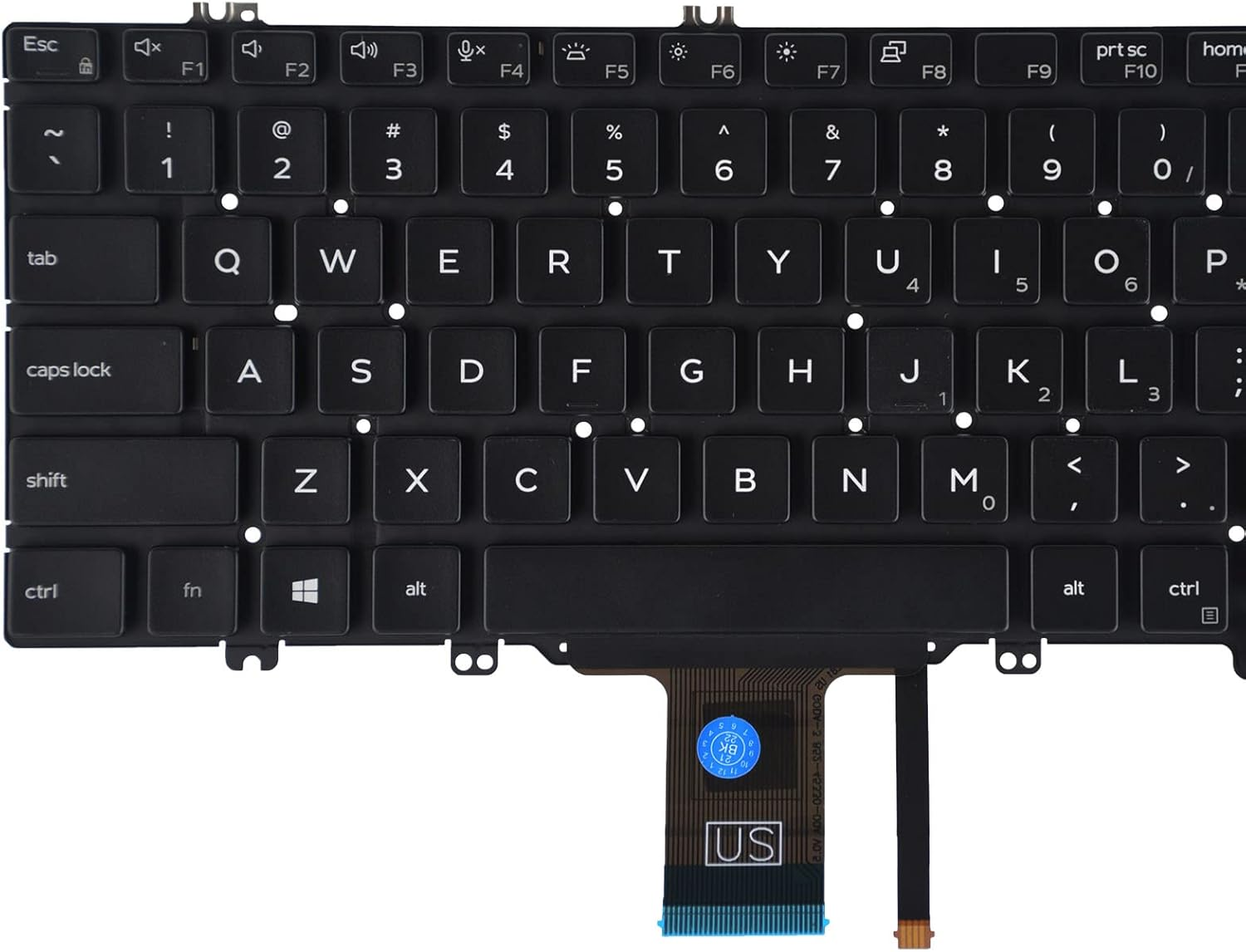 SUNMALL Replacement Keyboard Compatible with Dell Latitude 5300 7300 with Backit No Frame image number 5