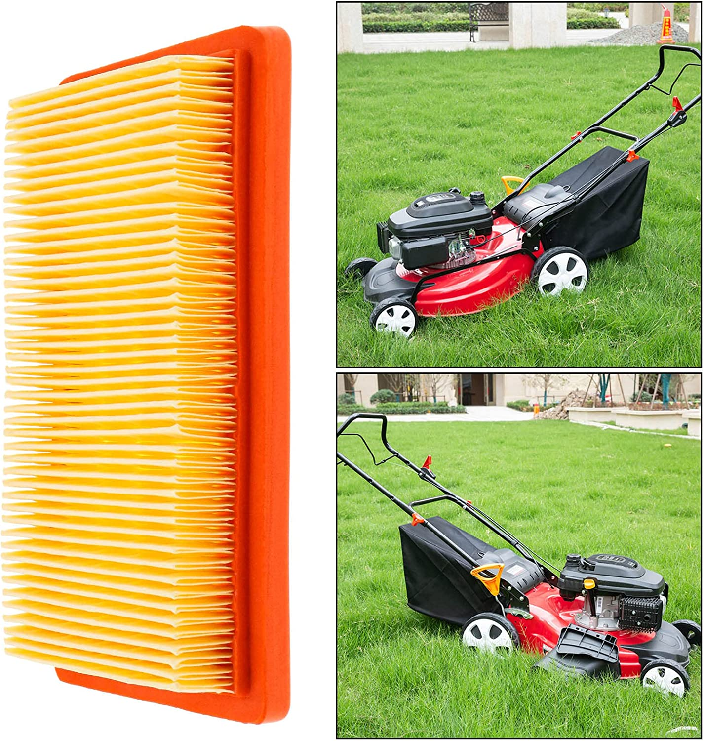 2X Mower Air Filter Replacement 17211-ZG9-M00 MTD 751-10298 MTD 951-10298 Compatible with Honda GVX140 HR215K1 HRB215 HRB215K1 Lawn Mower Air Cleaner image number 3