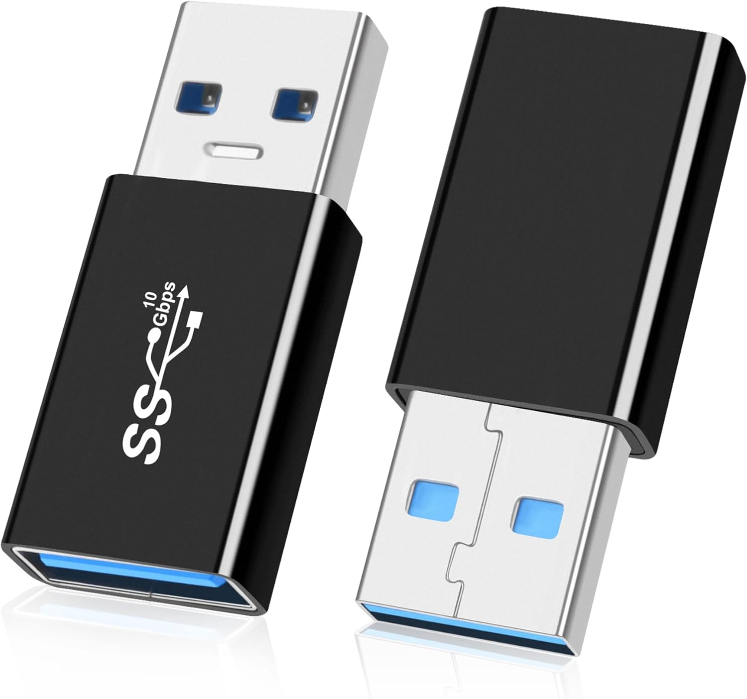 AIYEEN USB 3.0 Male to USB 3.0 Female Adapter (2 Pack) OTG 3.0 USB a to 3.0 USB a Adapter, USB Male Connection or Data Cable Extension, USB3.0 Extension Adapter