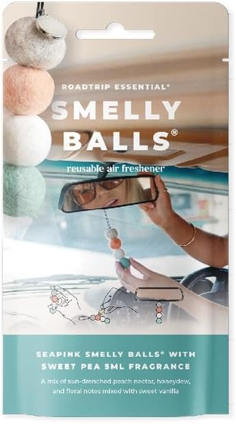 Smelly Balls Seapink Sweet Pea Car Air Freshener Set image number 1