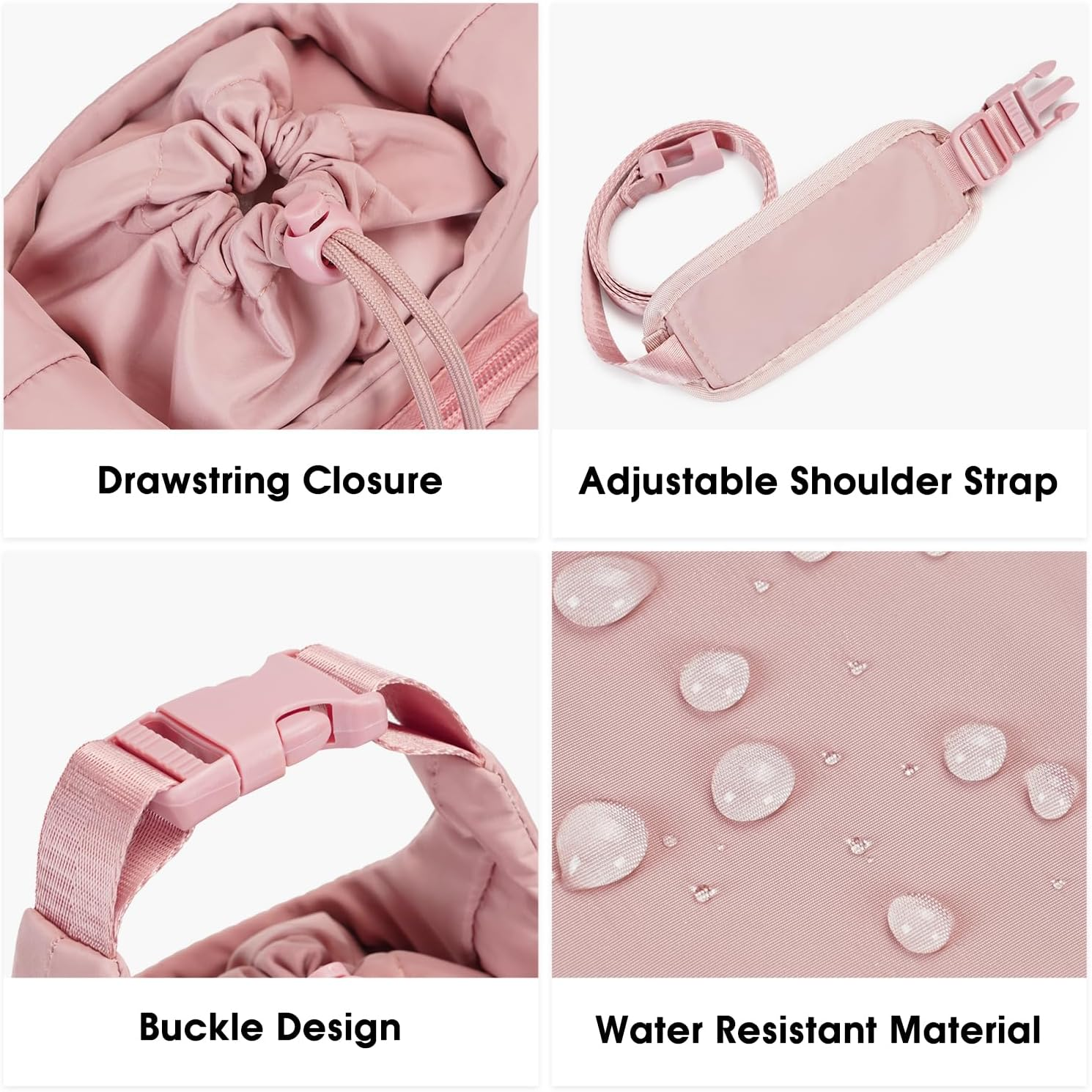 Ceneda Water Bottle Carrier Bag with Phone Pocket 32Oz 40Oz Tumbler Insulated Water Bottle Holder with Adjustable Shoulder Strap Carrier Sling Bag (Pink)