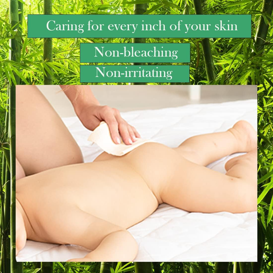 Ultra-Soft 100% Bamboo Dry Wipes - Hypoallergenic, Unbleached for Sensitive Skin | 2X Softer than Cotton | 100% Biodegradable | Makeup Remover & Baby Cloths | 6 Packs (300 Count) image number 5