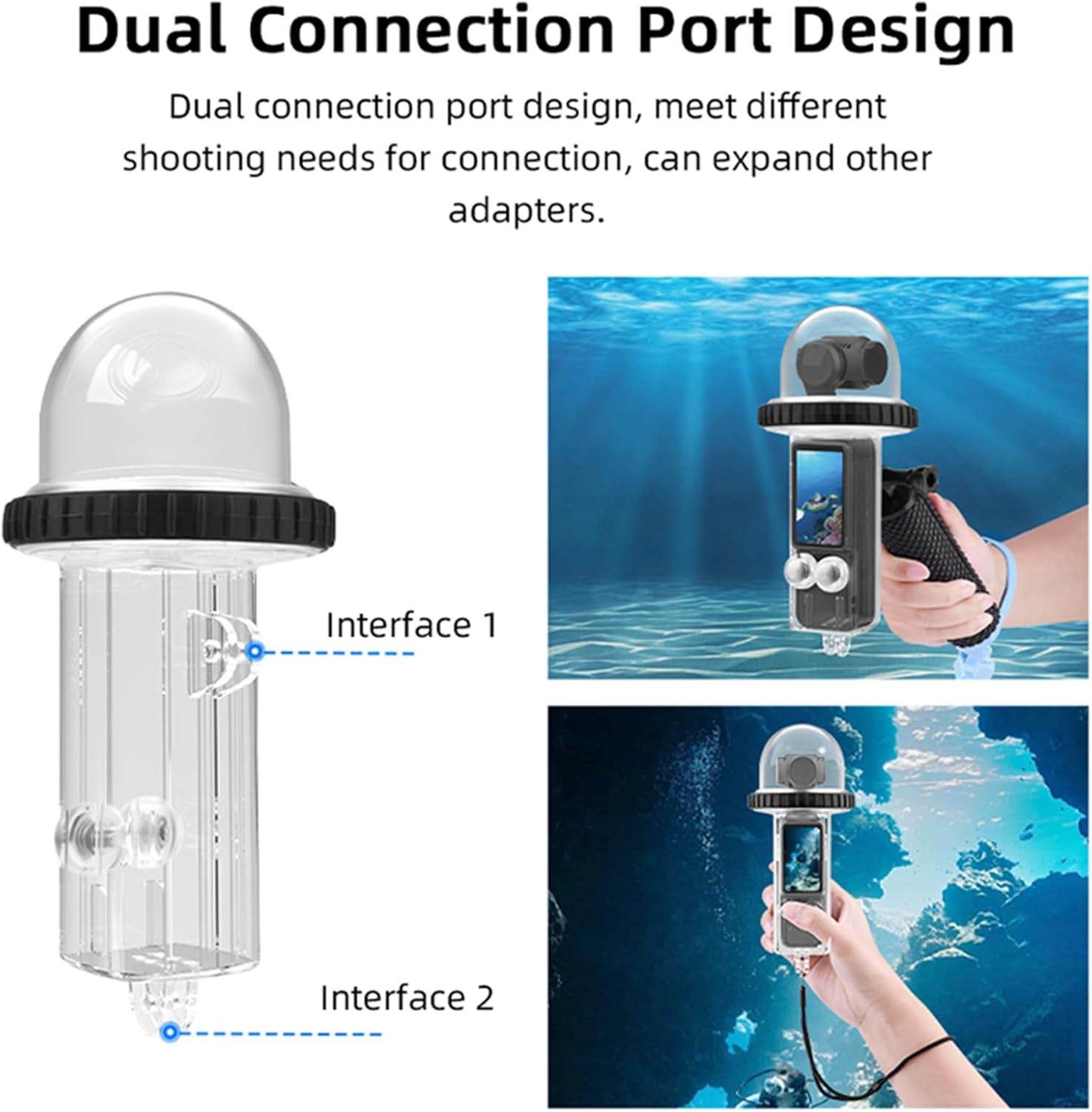 ZLYLVRC Waterproof Case for DJI Osmo Pocket 3 Camera,40M/131Ft Underwater Diving Protective Shell Waterproof Housing Case Accessories Kit for Osmo Pocket 3 image number 3