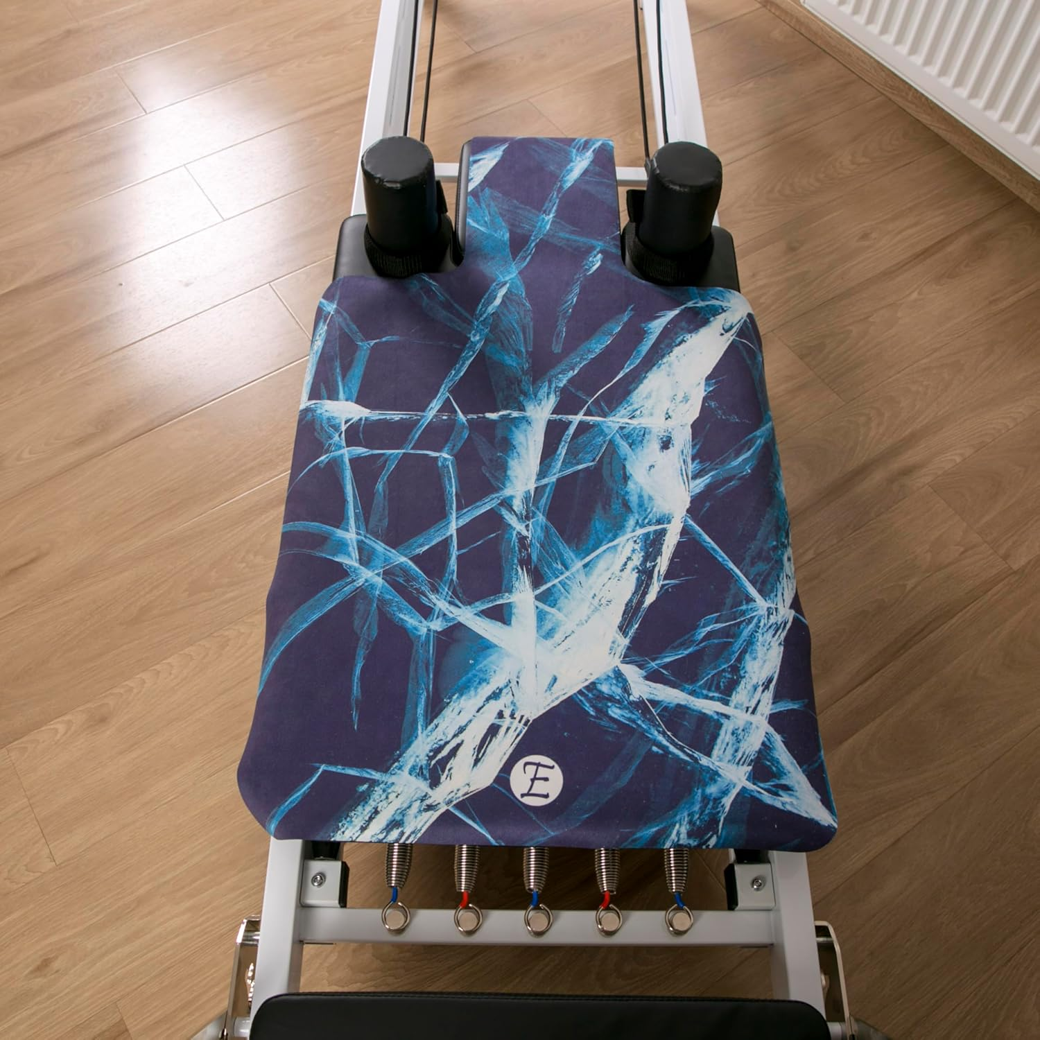 Echome Pilates Reformer Mat Non Slip,Reformer Towel Suitable for All Reformers, Machine Wash Light Weight Portable Black (Ice Crack) image number 4