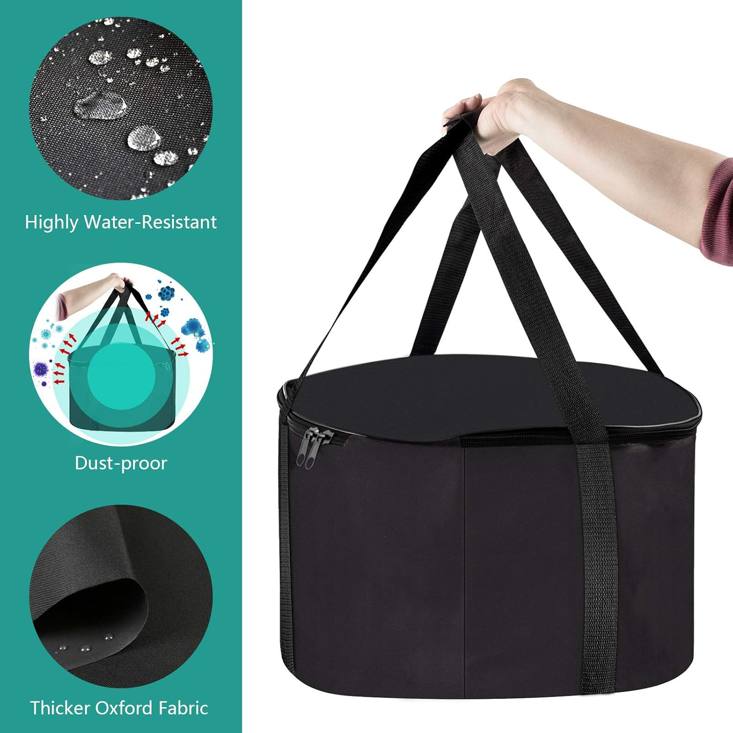 Carry Bag and Cover for Outland Firebowl 893 Deluxe Outdoor Portable Propane Gas Fire Pit, Fit for Outland Firebowl 823 870, 19 Inch Dia, Water-Resistant image number 1