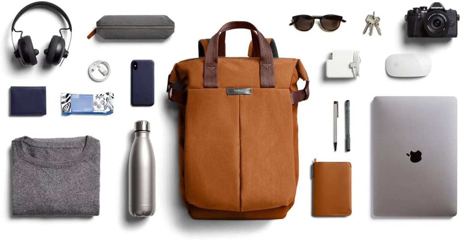 Bellroy Tokyo Totepack, Water-Resistant Woven Convertible Backpack and Tote Bag - Bronze - Raven image number 7