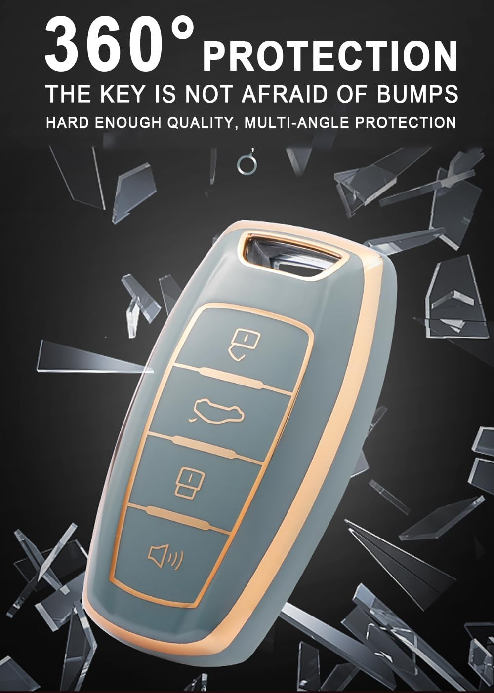 Ontto TPU Car Key Fob Cover Fit for Haval H6 H7 H9 H4 Hover H2S F5 F7 F7X F7H Dargo Jolion GMW Remote Key Case Key Shell Key Holder Keychain Protector Accessories
