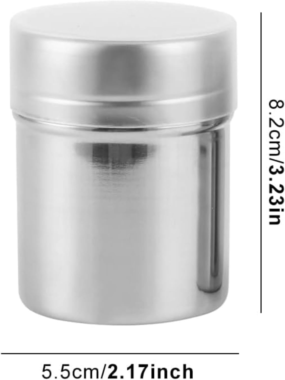 RODISHOMM Bakeset Fine Mesh Powder Shaker for Baking, Stainless Steel Dredger for Cocoa, Icing Sugar, Coffee, Flour Sprinkling, Kitchen Decorating Tool