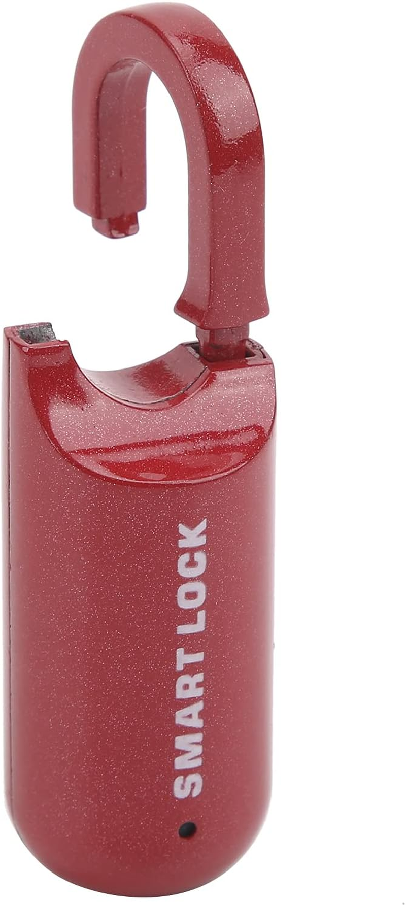 Portable Fingerprint Padlock, Keyless Fingerprint Lock, Security Mini Smart Lock, USB Rechargeable Digital Padlock, Suitable for Gym, Sports, Bike, School, Fence and Storage (Red) - Red image number 6