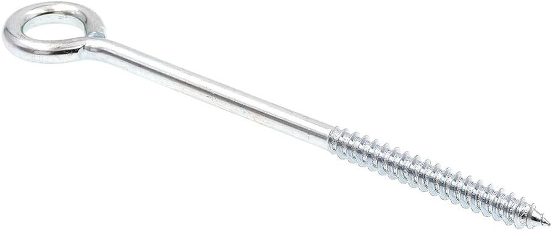 Prime-Line 9067960 Screw Eye, Lag Thread, 3/8 in X 8 In, Zinc Plated Steel, Pack of 10