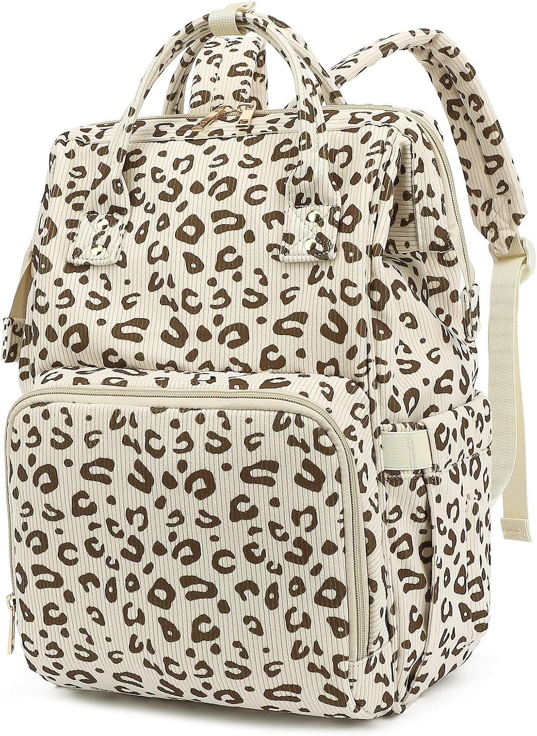 Corduroy Diaper Bag Backpack for Baby Girls Boys, Women Large Nappy Bags for Mom