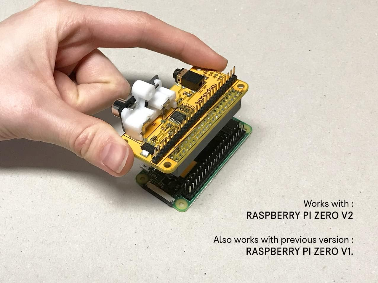 RASPIAUDIO Audio DAC Hat Sound Card (Audio+V2) for Raspberry PI5 All Models Pi4 /Pi Zero / Pi3 / Pi3B / Pi3B+ / Better Quality than USB image number 6