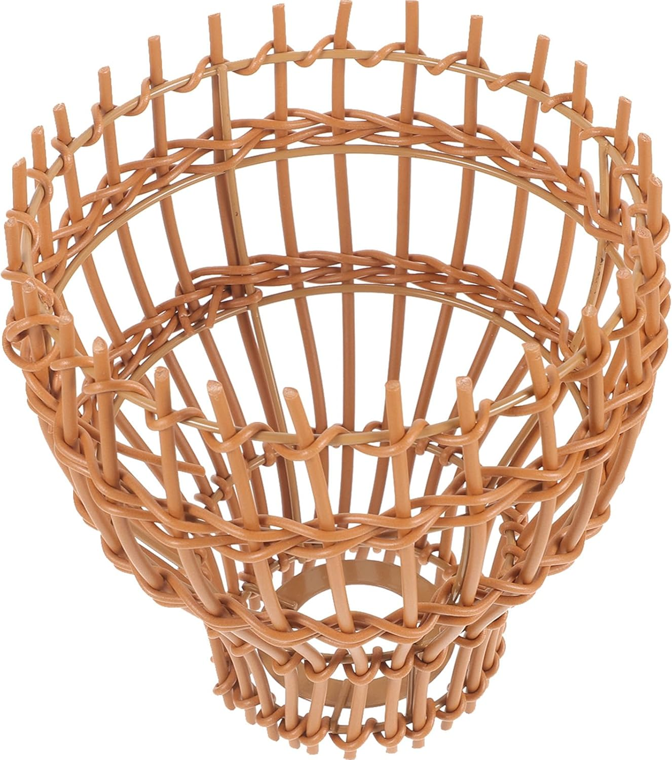 ULTECHNOVO Handmade Woven Rattan Pendant Lamp Shade For, Cover, Rustic Boho Lampshade Decoration for Dining Room and Study image number 5