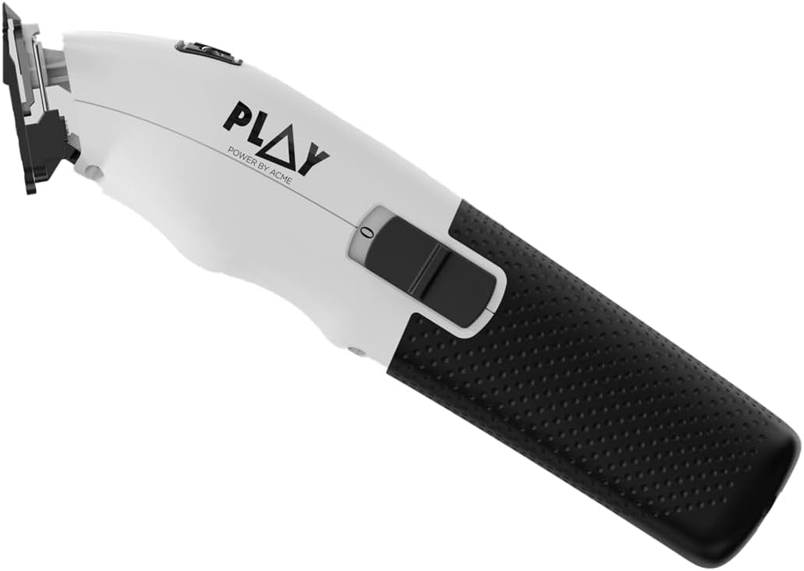 TPOB Play Professional Barber Hair Trimmer for Men 7000 RPM (White) - Black + Softy image number 4