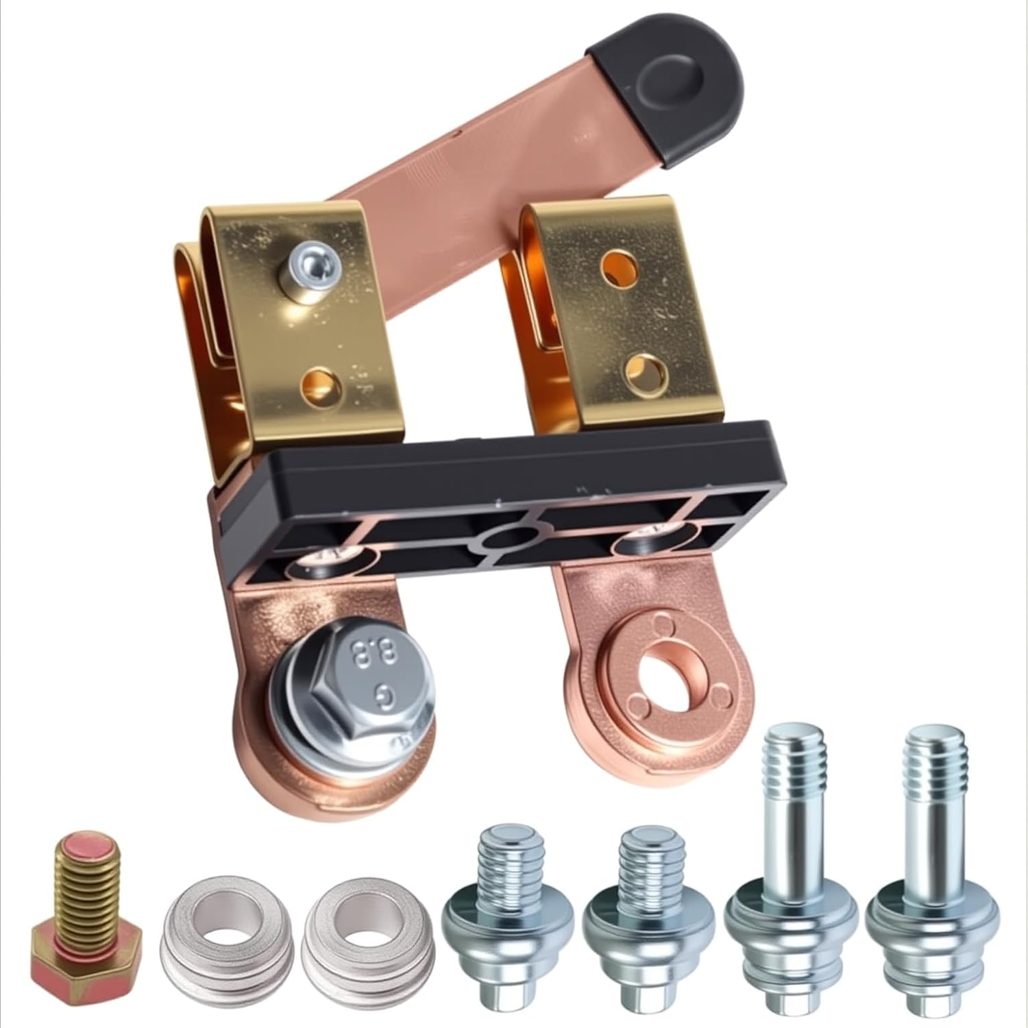 Aikoolwer Side Post Knife Blade Master Switch 12V 24V Battery Disconnect Switch Isolator Marine Car Boat RV ATV Vehicles (Kit) image number 5