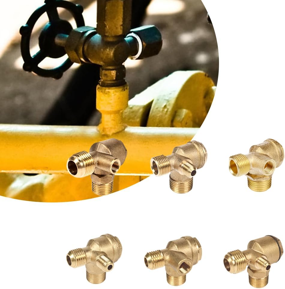 Check Valve, Compressor Check Valve, 3 Way Air Compressor Valve for Direct Air Compressor (Male, 1/2" X 1/2" X 1/8") image number 6