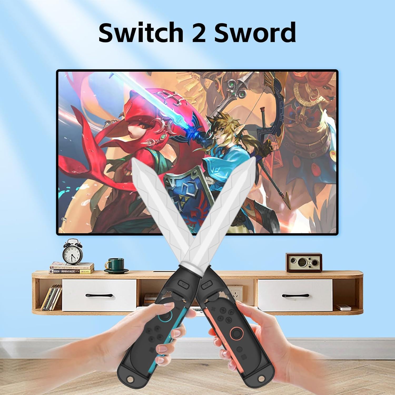 DOYO 10-In-1 Switch 2 Sports Accessories Bundle for Switch 2 Joy-Con with Tennis, Golf, Steering Wheel, Sword - Motion Control Game Kit for Switch Sports & Fitness Games image number 2