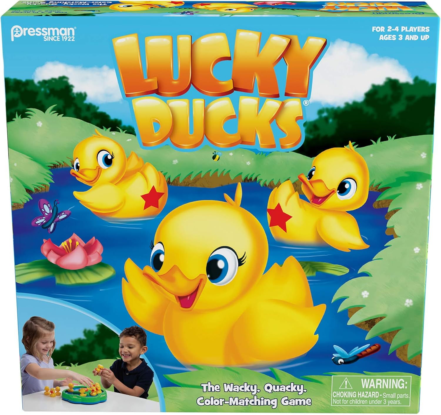 Lucky Ducks - the Memory and Matching Game That Moves - Includes a Fun Pop the Pig Make-A-Match Card Game