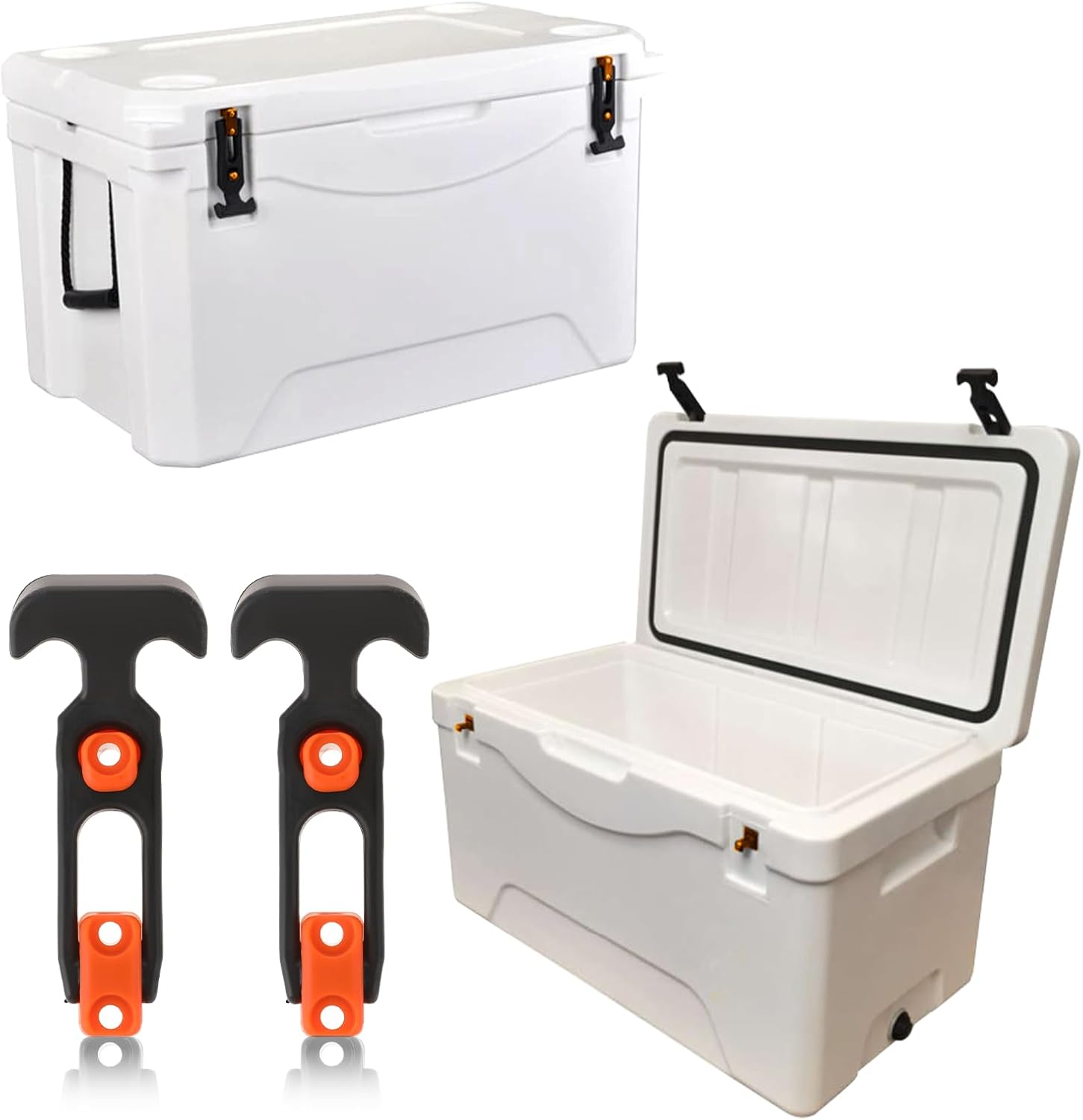 2Pcs Cooler Latch Replacements T-Handle Latch Rubber Draw Latch for Tool Box, Cooler, Golf Cart or Engineering Machine Hood image number 6