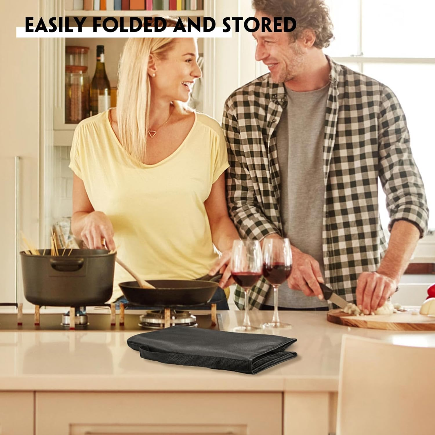 Airmsa Waterproof Universal Dust Cover for Coffee Machine, Compatible with De'Longhi Magnifica S/Evo, Philips Series 2200/3300/5400, Melitta Solo and More, Black, Modern Style, 40 X 26 X 44 Cm image number 6