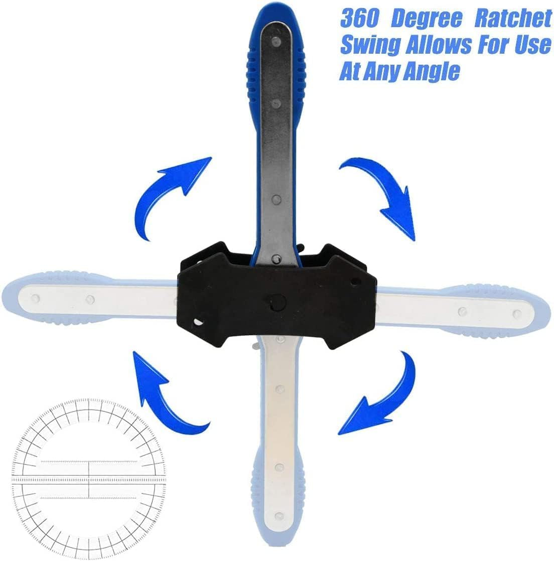 Brake Caliper Press Tool, 360&deg; Adjustable Car Ratcheting Brake Caliper Piston Spreader Press Tool, Brake Piston Compressor Tool, Blue image number 1