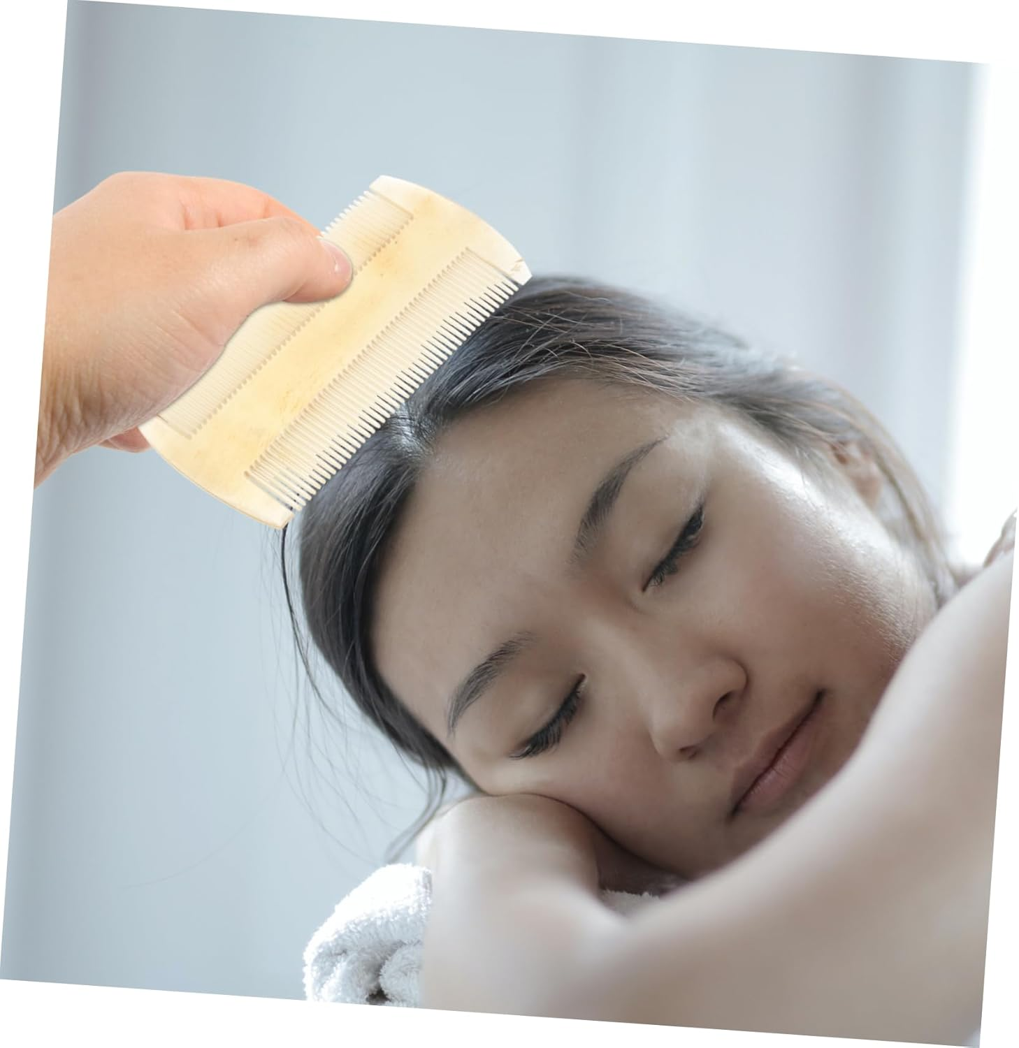 HAKIDZEL Massage Comb for Home Scalp Massager Combs Sheep Horn Double-Sided Hair Styling