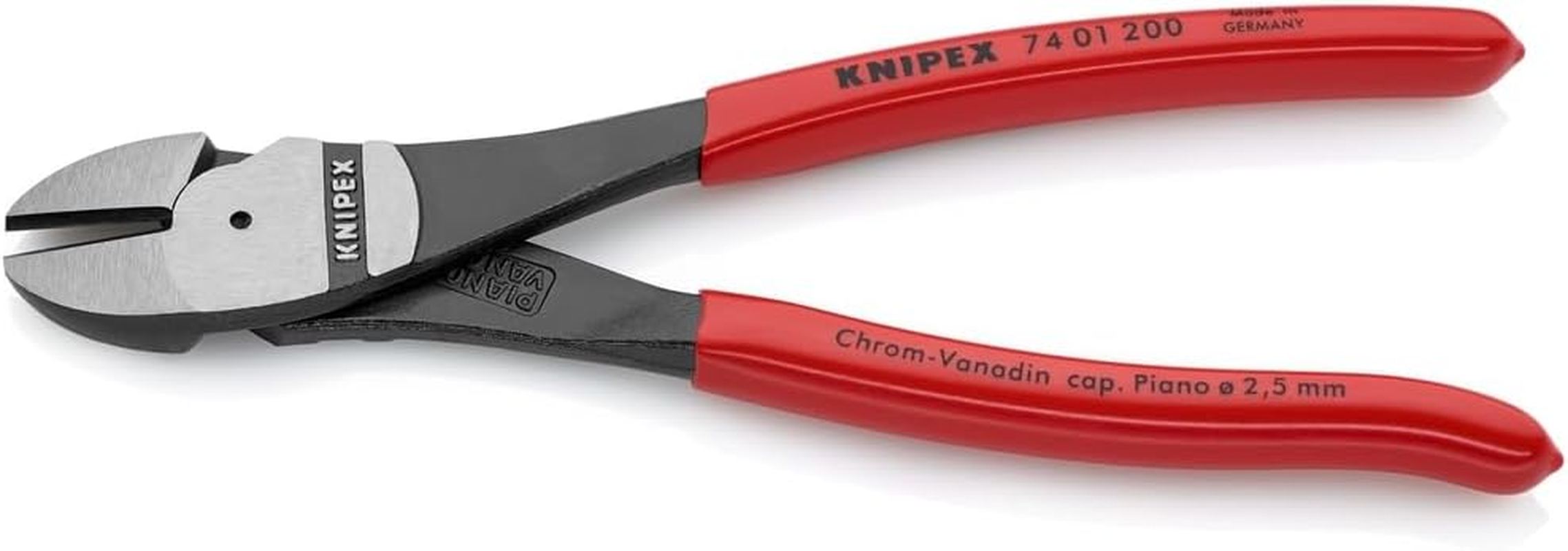 KNIPEX Tools 74 01 200 SBA 8-Inch High Leverage Diagonal Cutters image number 3