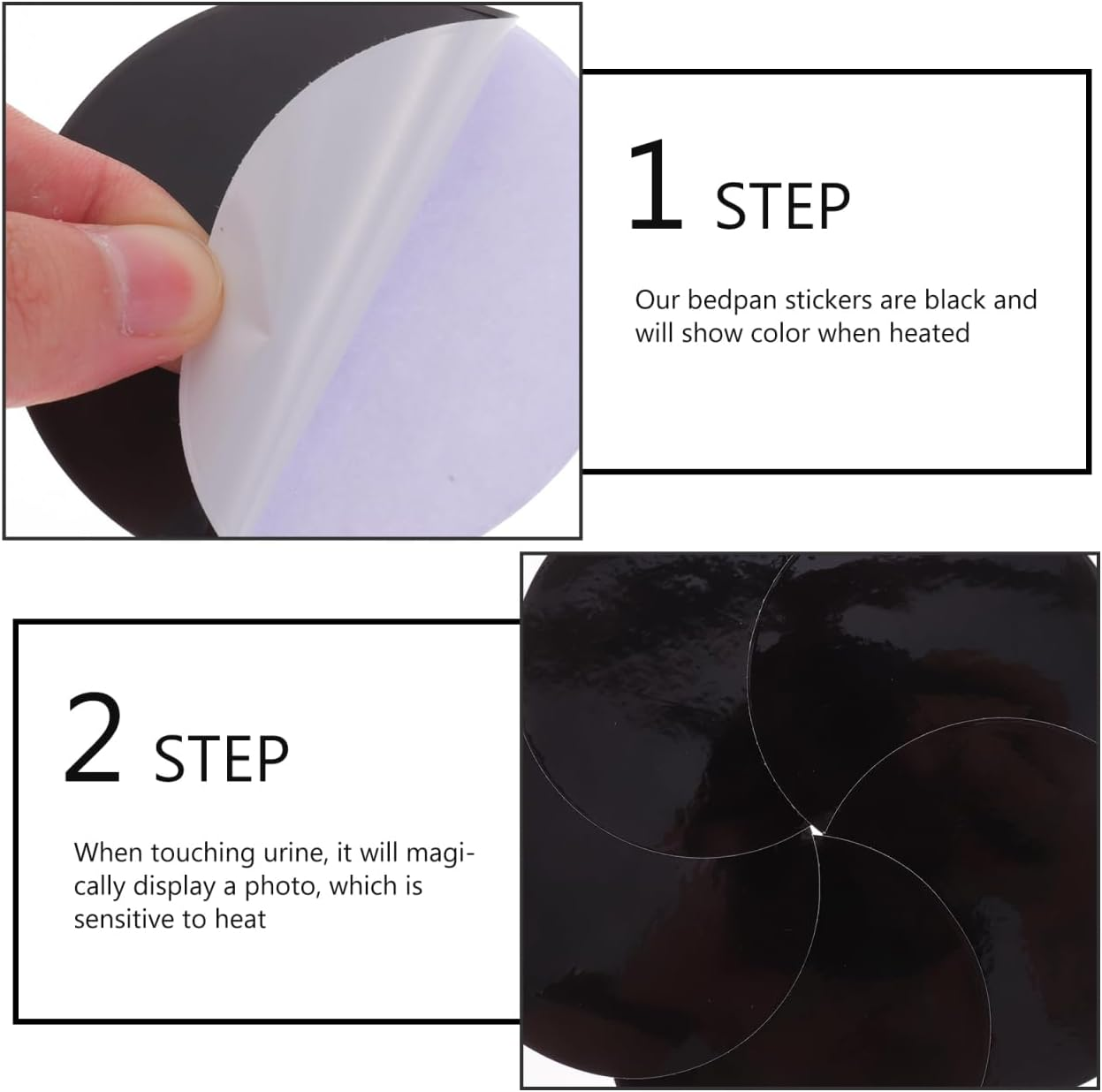 Vaguelly Toilet Training Wee Targets Stickers 20Pcs Thermochromic Potty Stickers for Toddlers image number 2