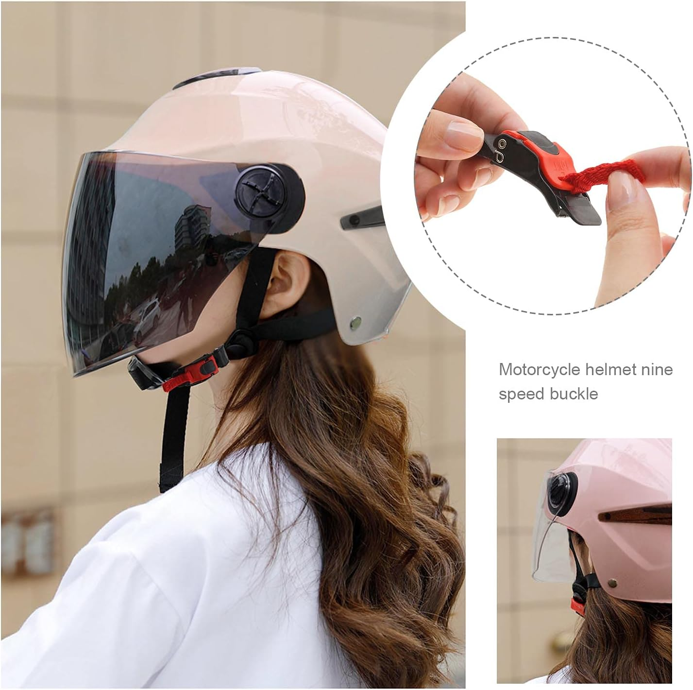 Emsea 3 X Motorcycle Plastic Helmet Quick Release Speed Clip Chin Strap Pull Buckle image number 2