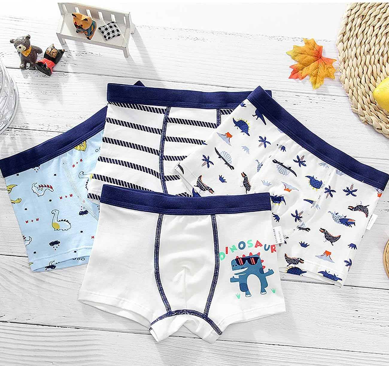 Kids Briefs Cotton Soft Underwear Toddler Boys Girls Underpants Size 3-12Years (Pack of 4) image number 3