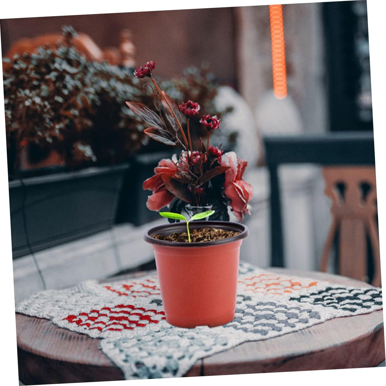 Toddmomy 20Pcs Plastic Flower Pot Planter Soft Plant Pots Drainage for Indoor Outdoor