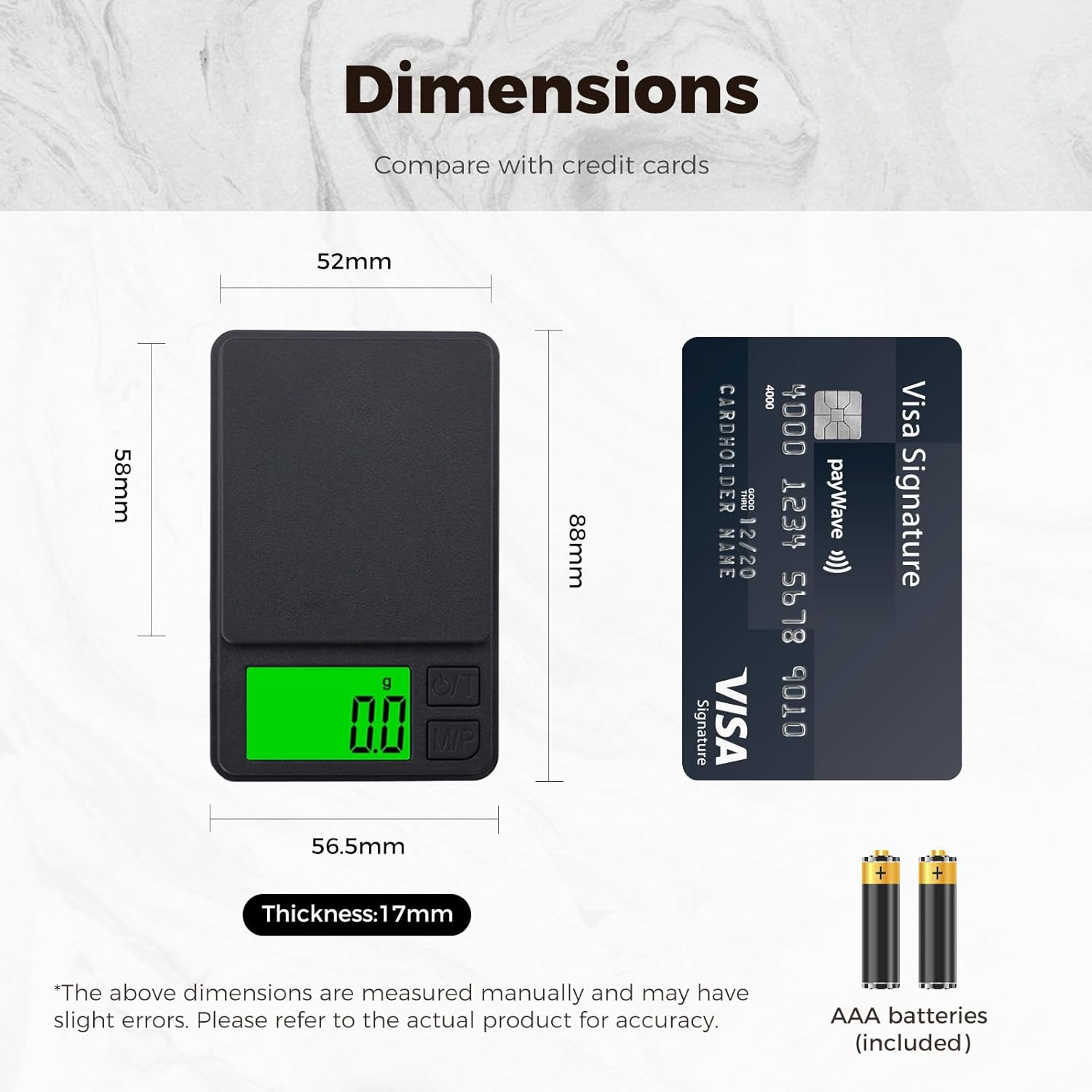 Coffee Scale with Timer, 0.1G Precision Digital Kitchen Scale, Caffobiz Compact Espresso Scale for Coffee Brewing, Compact Pocket Design, Large LCD Display image number 3