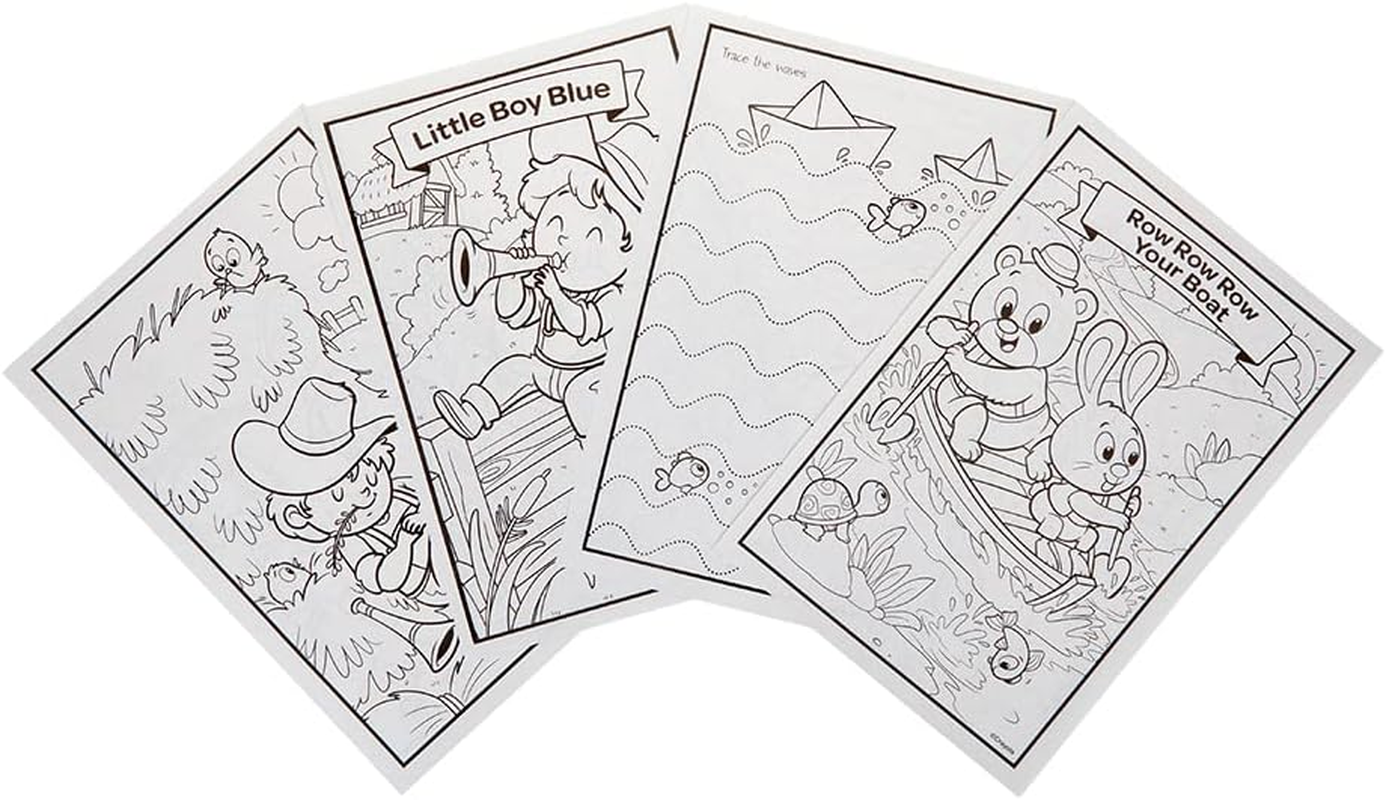 Crayola 96 Page Nursery Rhymes Colouring Book, Perfect for Rainy Days, Sticker Sheet Included, Colour Your Favourite Nursery Rhymes, Humpty Dumpty, Hickory, Dickory, Dock and More image number 4