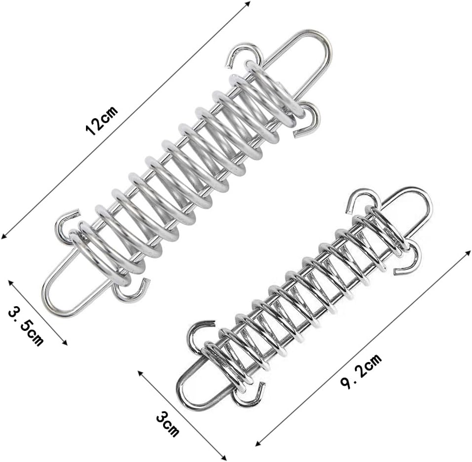 10PCS Tent Spring Buckle, Windproof Stainless Steel Tarp Springs, Rope Spring for Awning Tent Canopy, Outdoor Camping, Dog Chain Tension Springs, Sun Sail Shades for Beach image number 1