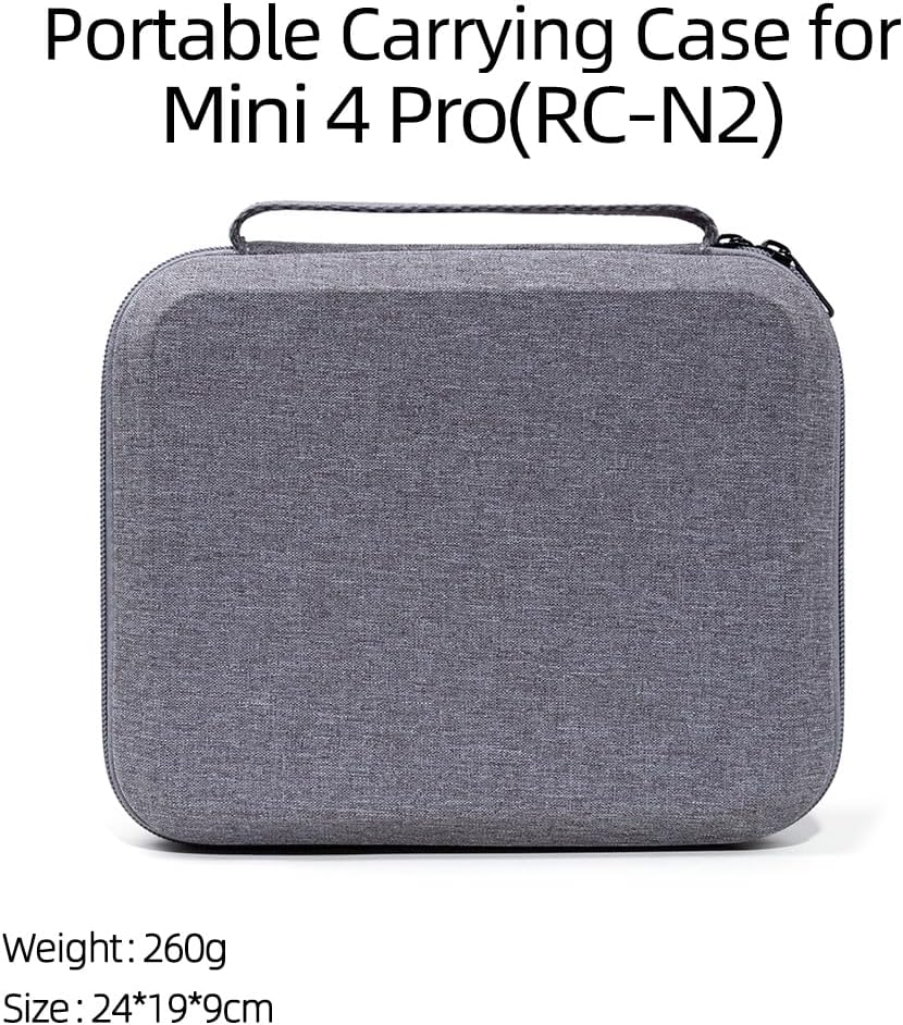 JOYSOG Carrying Case for DJI Mini 4 Pro Drone Storage Bag, Travel Hard Shell for Mini 4 Pro with RC-N2 Controller Accessories(Black) image number 5