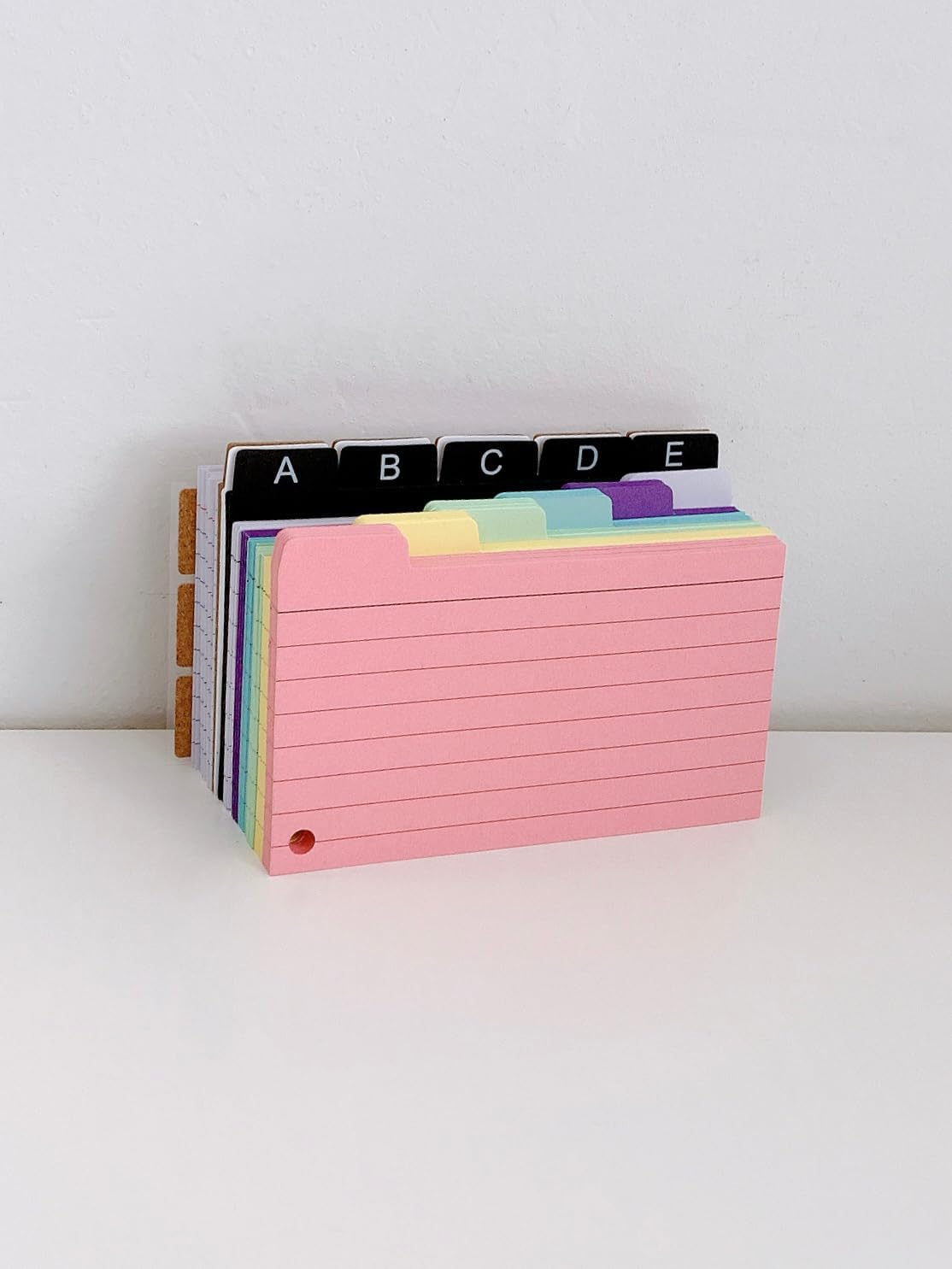 Index Card Holder Set, 3X5" Index Card Organizer Box with Dividers, Business, Recipe, or Note Card Storage Boxes for Home Office Flashcard