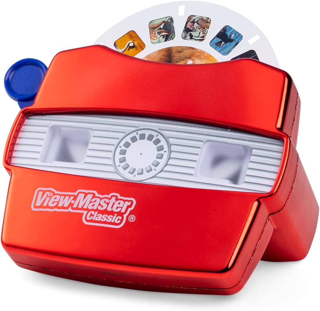 Classic View Master Deluxe Edition with Discovery Kids Reels (Metallic Viewer, Storage Case, and 5 Reels Included) - Amazon Exclusive image number 1