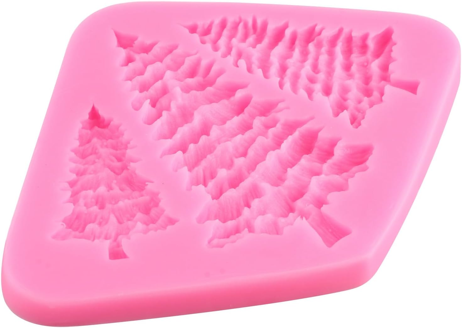 2 Pack Christmas Tree Fondant Cake Mold Silicone Mold Christmas Birthday Party DIY Cake Decorating Cupcake Toppers Polymer Clay Candy Chocolate Gum Paste image number 3