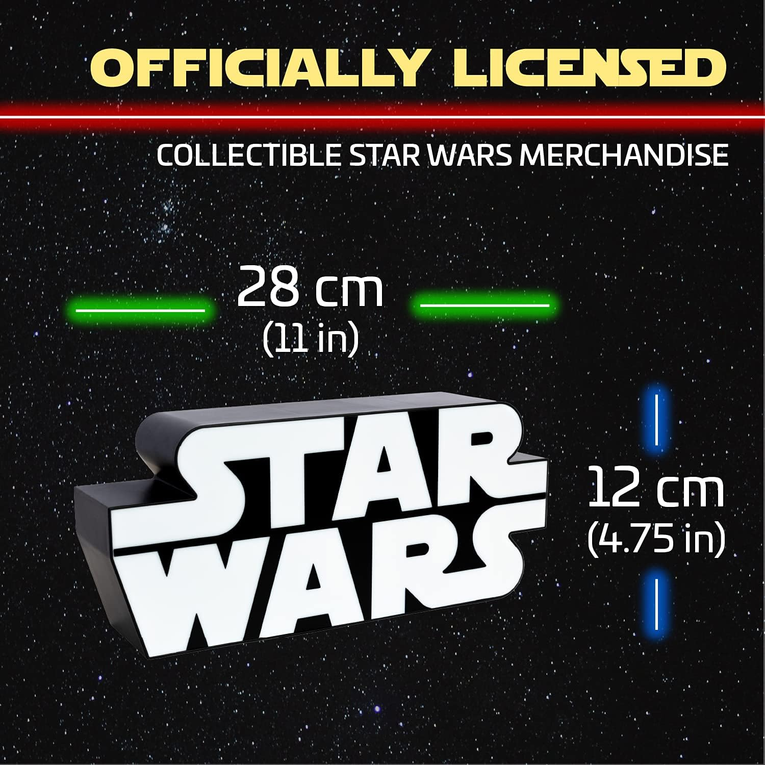 Paladone Star Wars Logo Light, Wall Mountable and Freestanding, Officially Licensed Merchandise image number 4