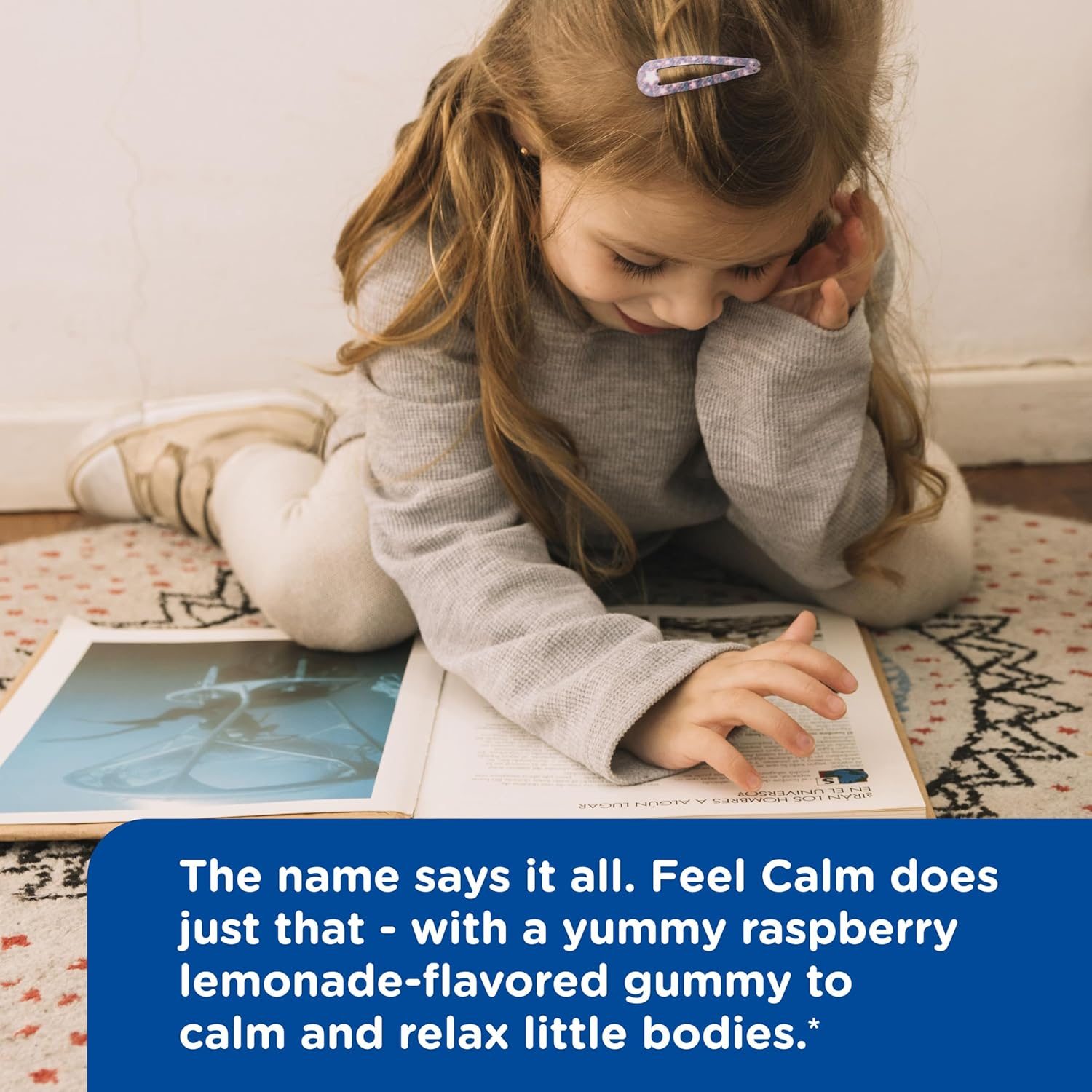 Mommy'S Bliss Kids Feel Calm Gummies, Support a Sense of Calm and Relax the Body, Made with Magnesium, L-Theanine, Sugar Free Raspberry Lemonade Flavor, Age 4+, 60 Gummies image number 4
