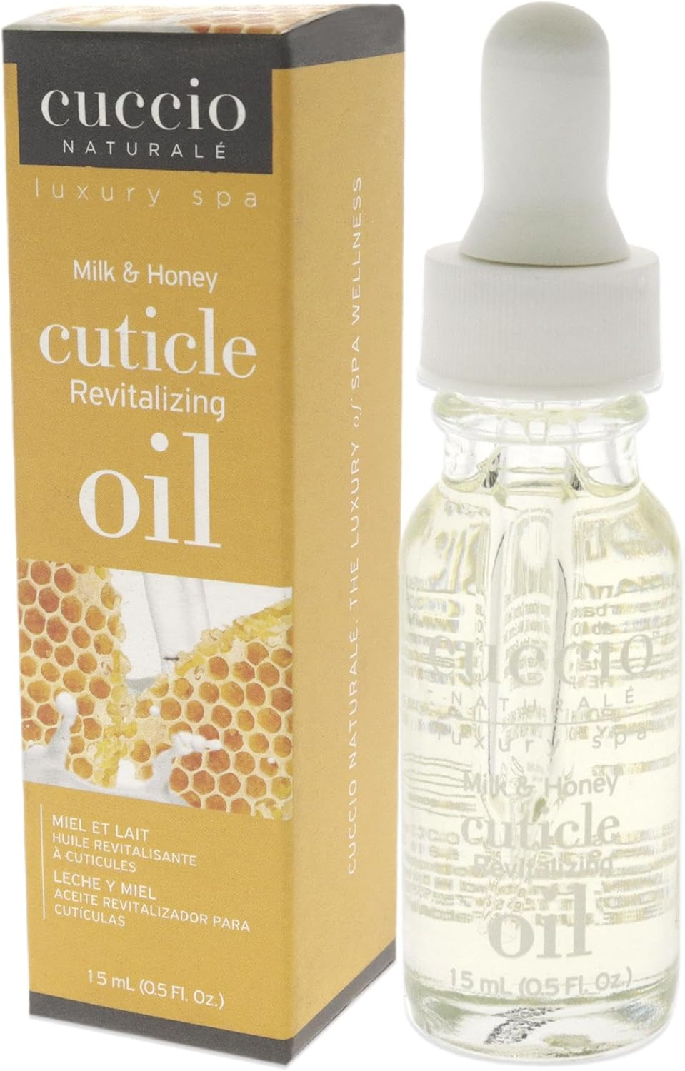 Cuccio Naturale Cuticle Revitalizing Oil - Hydrating Oil for Repaired Cuticles Overnight - Remedy for Damaged Skin and Thin Nails - Paraben and Cruelty-Free Formula - Milk and Honey - 15 ML image number 1