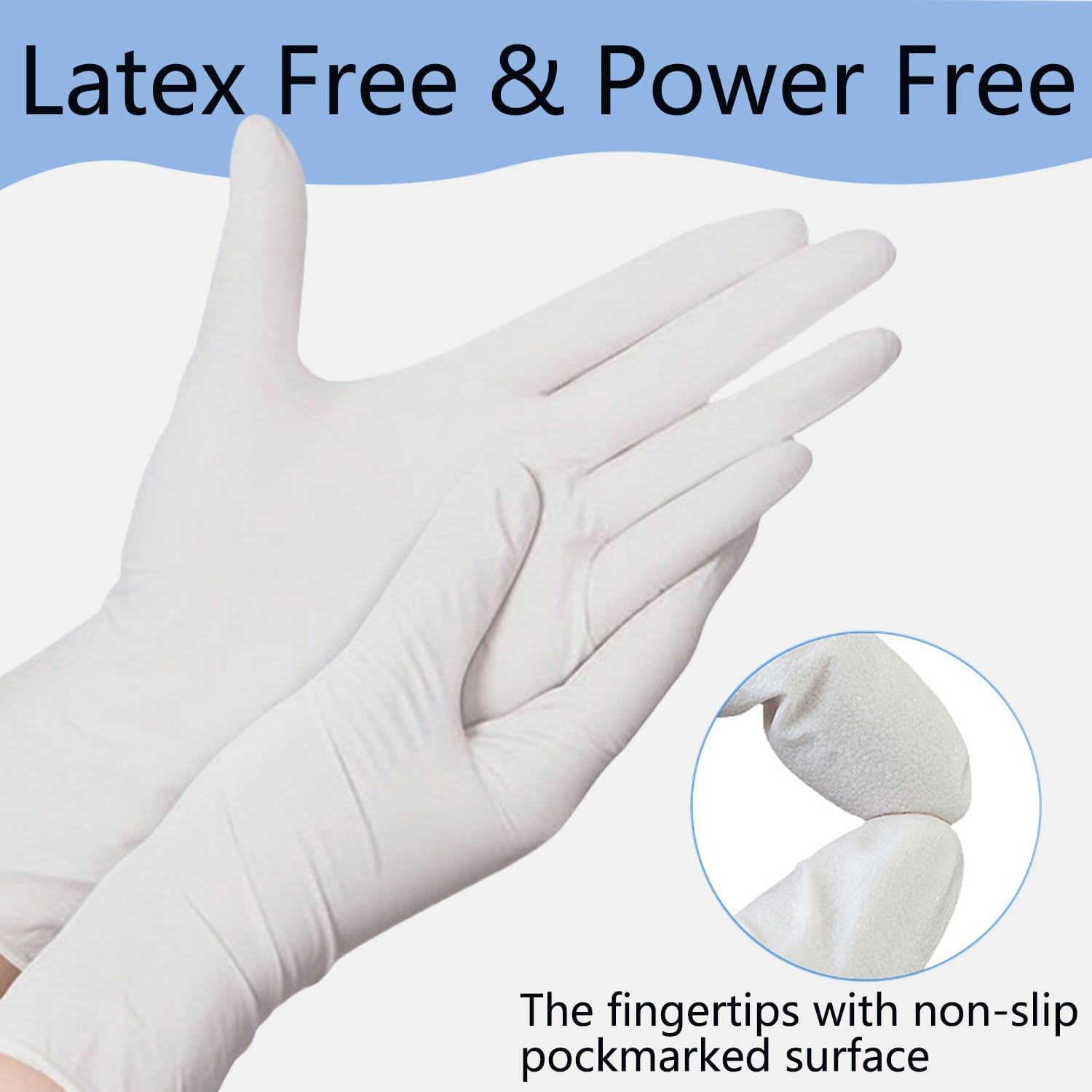 Kid Nitrile Gloves Disposable, Nitrile Gloves for Kid, Children Latex Free Disposable Glove- Cooking, Cleaning - White image number 6