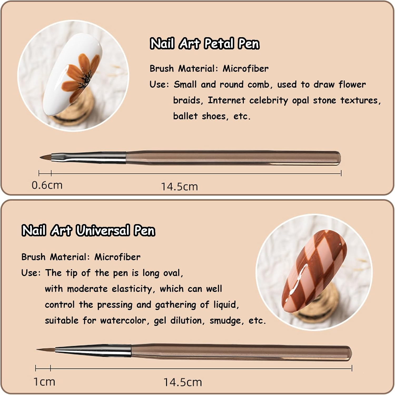 Taoluwin 9Pcs Nail Art Brushes Set, Professional Nail Design Pen, Nails Painting Brushes Kit with Ultra-Fine Fiber, Acrylic Handle for Gel Extension, Liner, Dotting image number 1