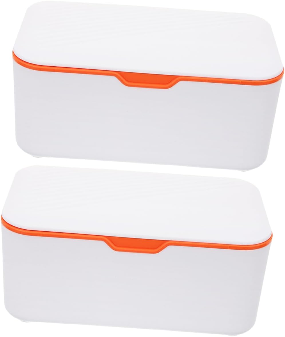 2Pcs Wet Wipes Dispenser Box Tissue Box Holder Desktop Holders Napkin Tissue Containers Retro Container image number 6