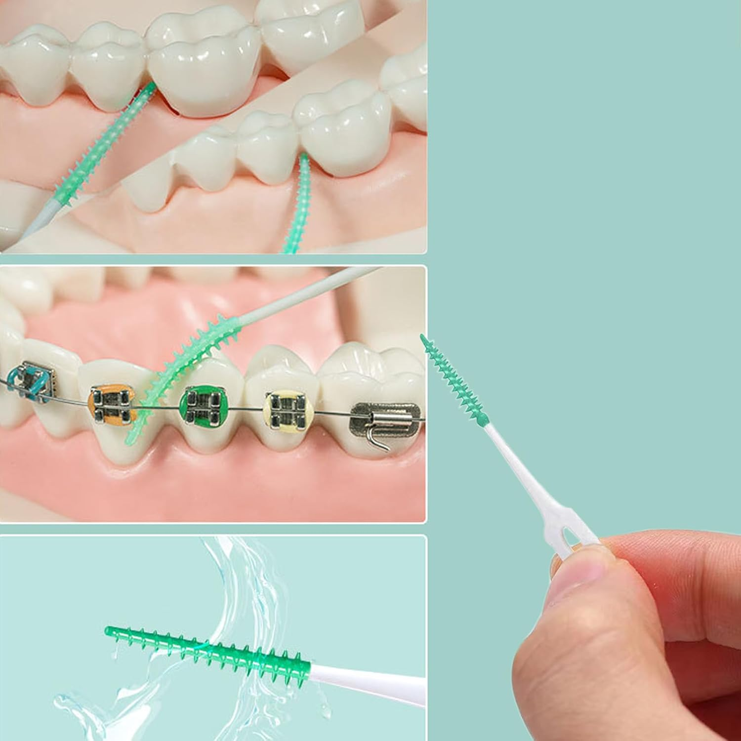 200 Pcs Soft Interdental Brush Dental Brushes between Teeth, Braces Brush, Floss Picks for Cleaning Teeth image number 5