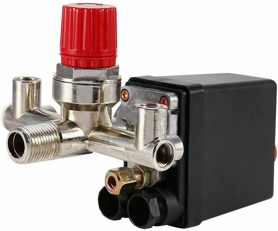90-120PSI Air Compressor Pressure Switch Control Valve Manifold Regulator Gauges image number 6