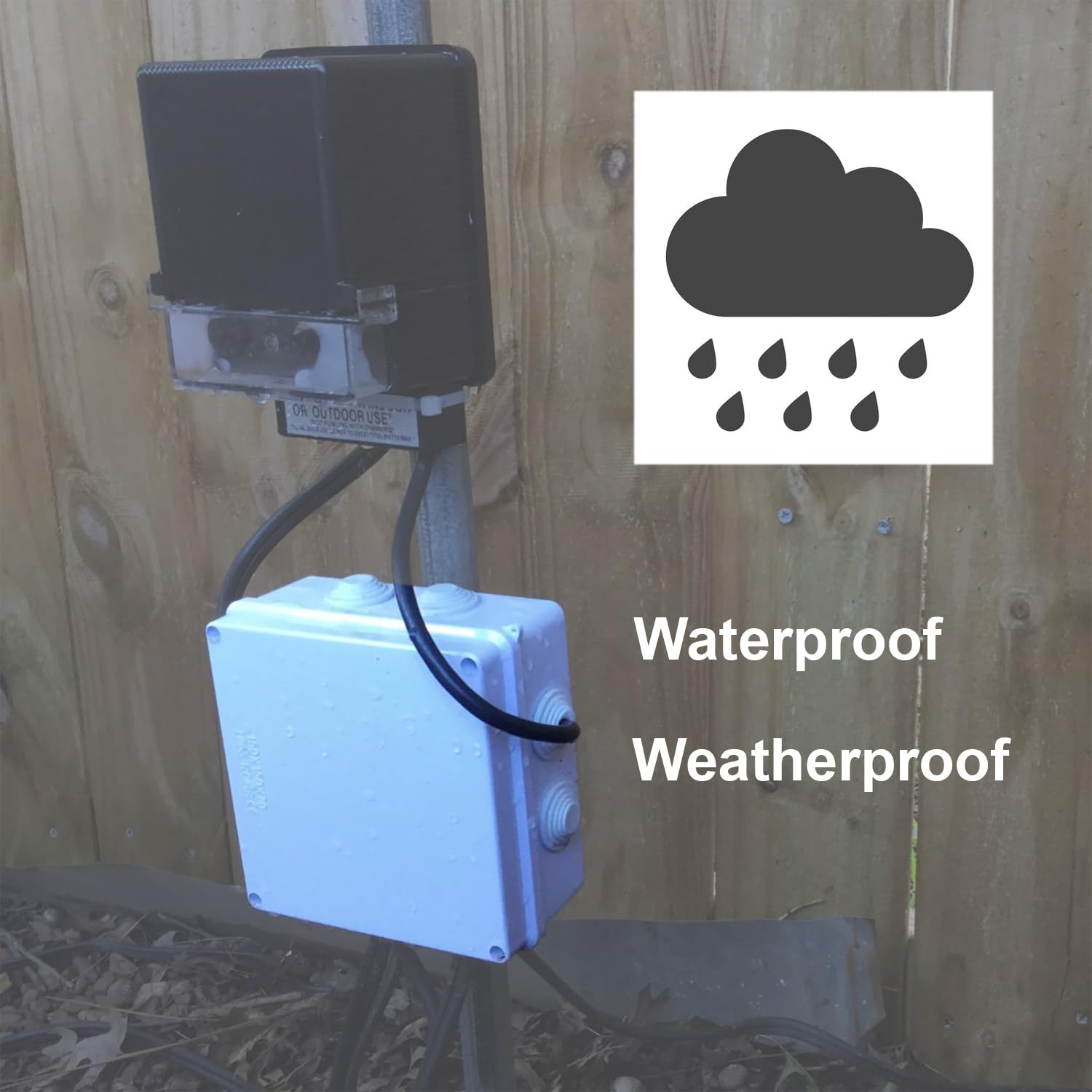 Guangstar Waterproof/Bugproof IP65 Universal Reserved Holes Electrical Junction Box, ABS Plastic Indoor/Outdoor Electrical Project Enclosure, White, 1 Pack(400X350X120Mm)